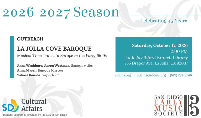 LA JOLLA COVE BAROQUE